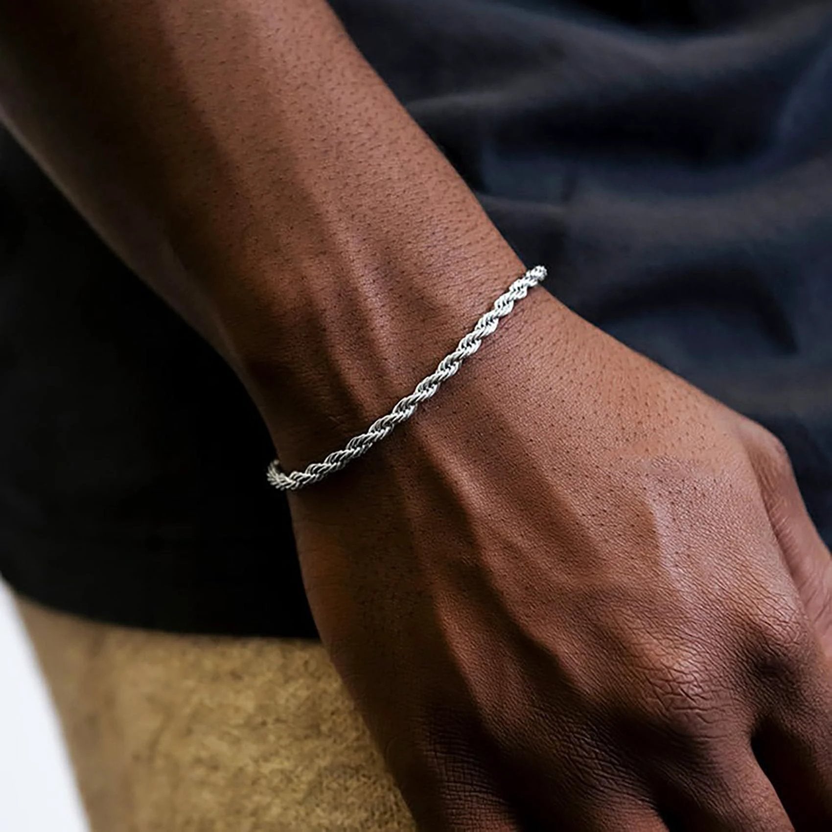 Men's Cuban Chain Bracelet Set by GJG Denim