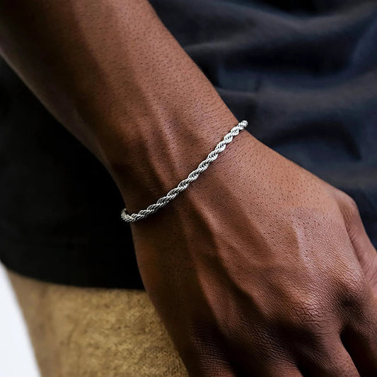 Men's Cuban Chain Bracelet Set by GJG Denim