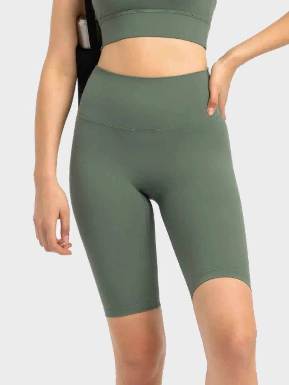 Millennia High Rise Wide Waistband Active Shorts by Lady Ros
