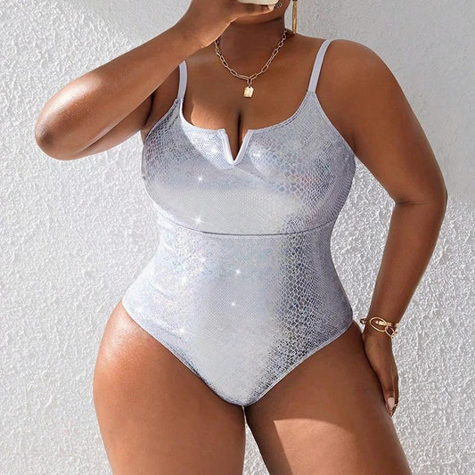 Women's Plus Size Triangle Beach Swimsuit Plus-sized by GJG Denim