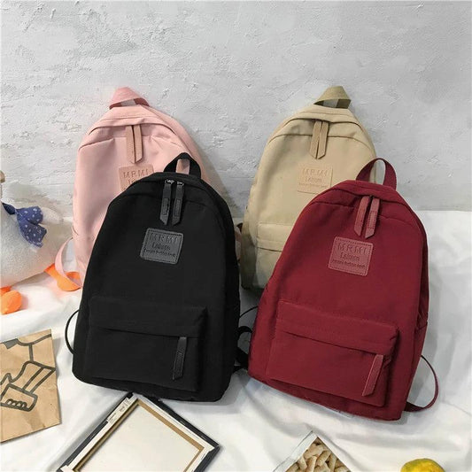 Men's Solid Backpack Large Capacity by GJG Denim