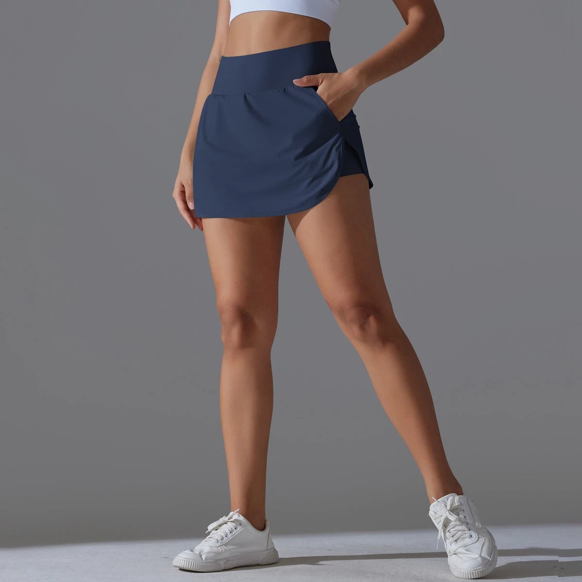 Women's Back Waist Pocket Sports Yoga Skirt by GJG Denim