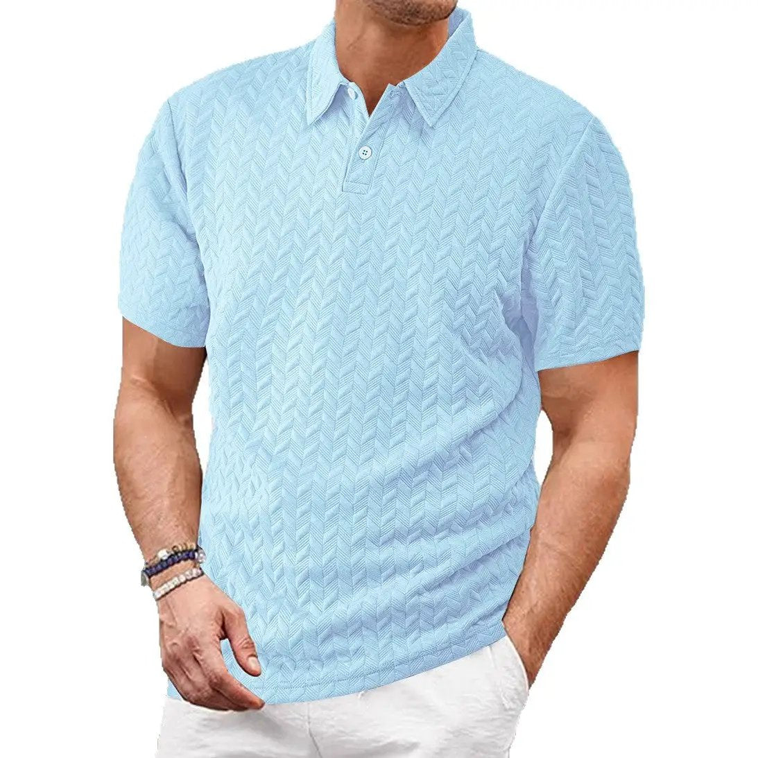 Men's Breathable Sweat-Wicking Short-Sleeve Shirt by GJG Denim