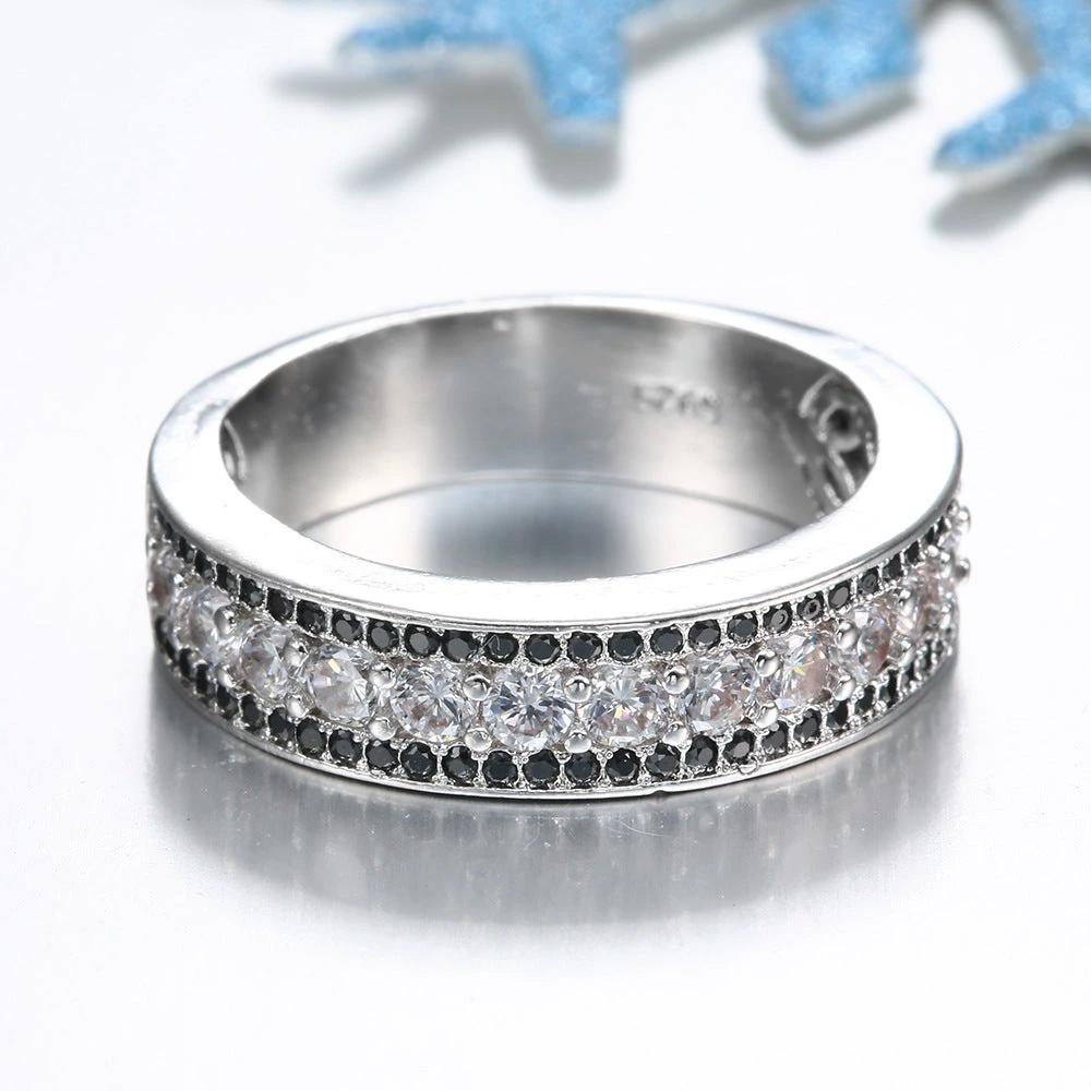 Copper Inlaid Zircon Ring For Men by GJG Denim