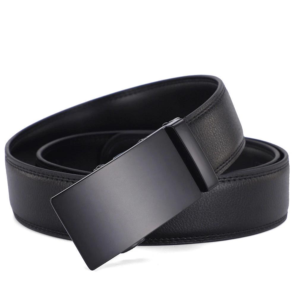 Men's All-match Automatic Buckle Cowhide Belts by GJG Denim