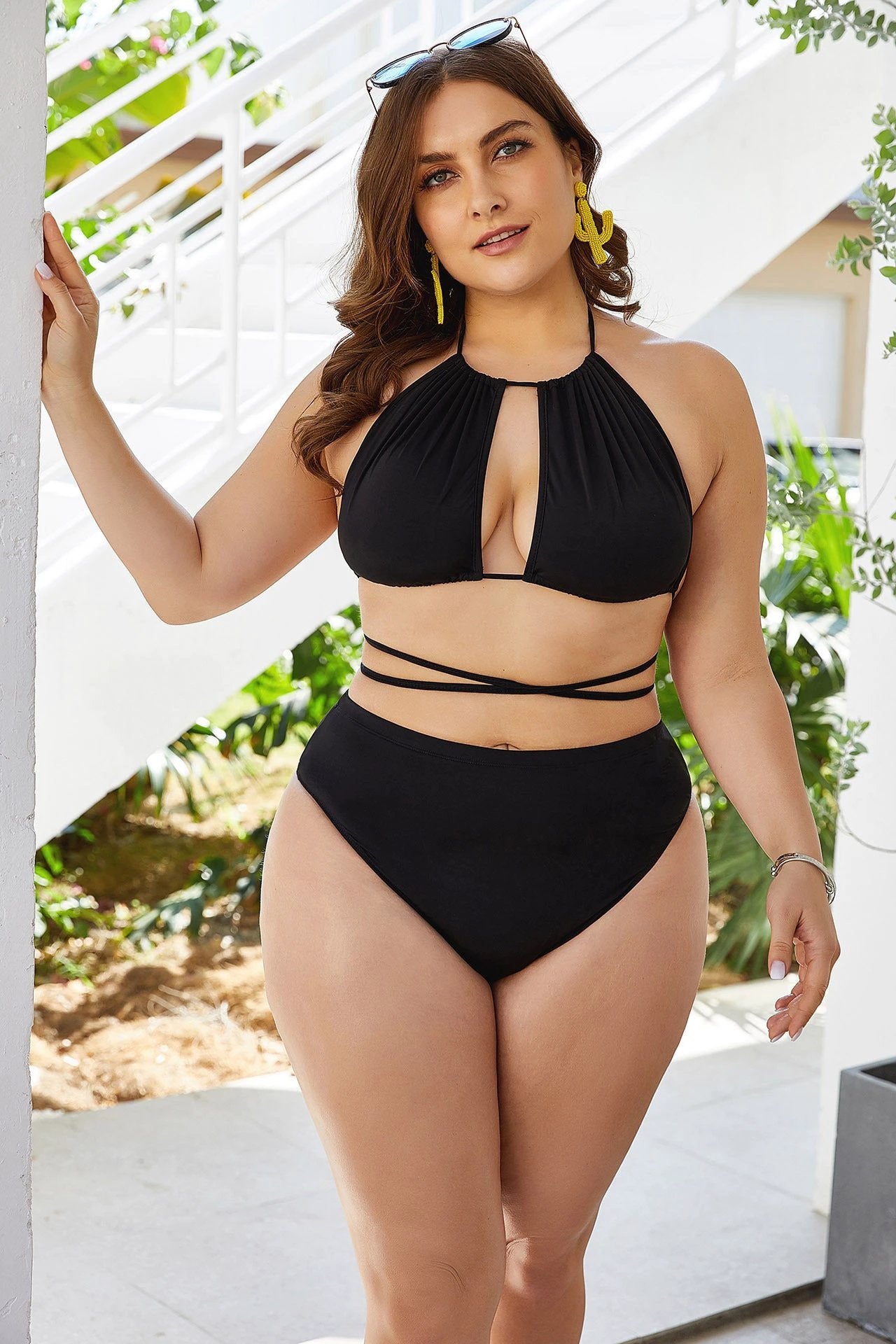 New Black Sexy Bikini High Waist Slim Body Covering Belly Sexy Bikini by GJG Denim