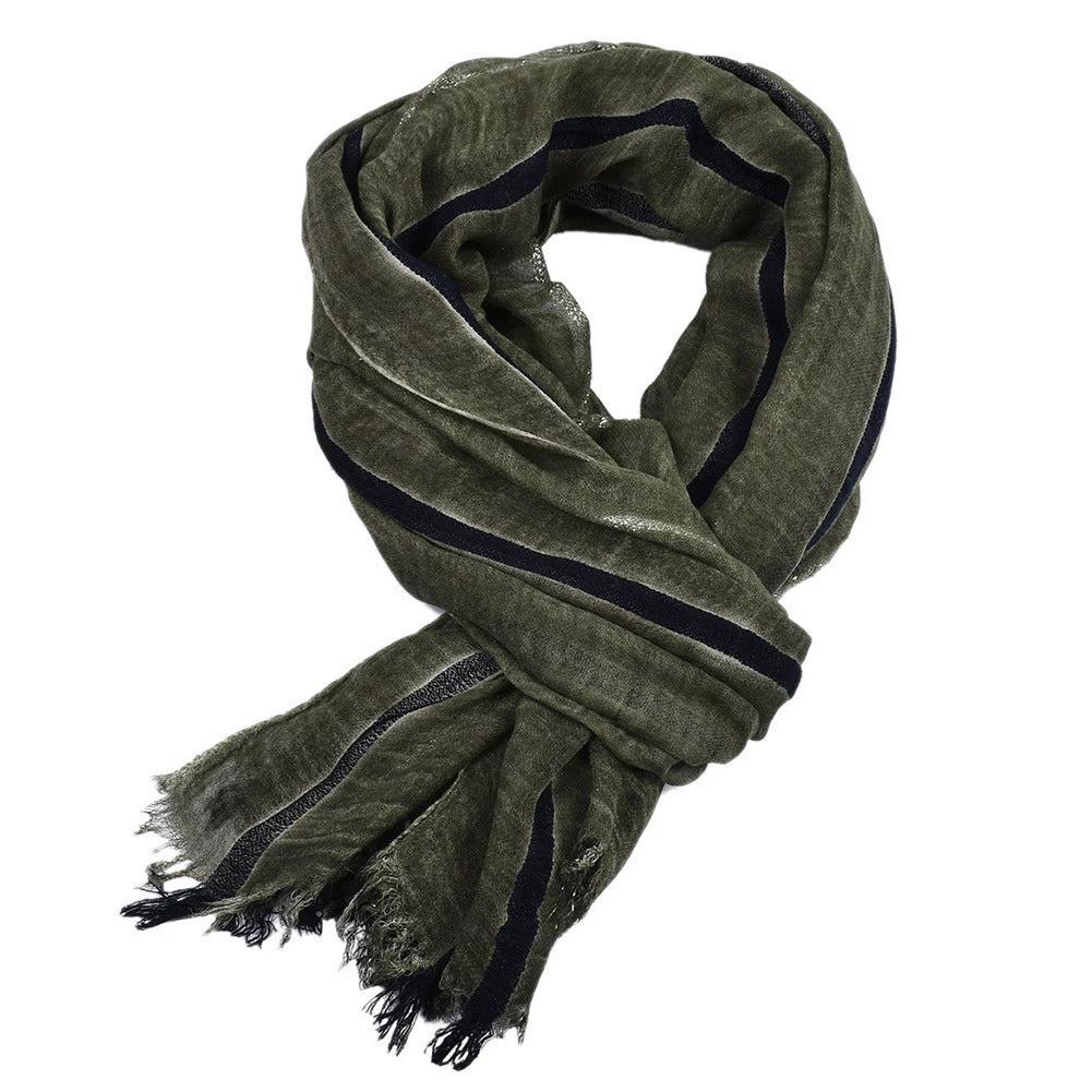 Men's Retro Striped Scarf by GJG Denim