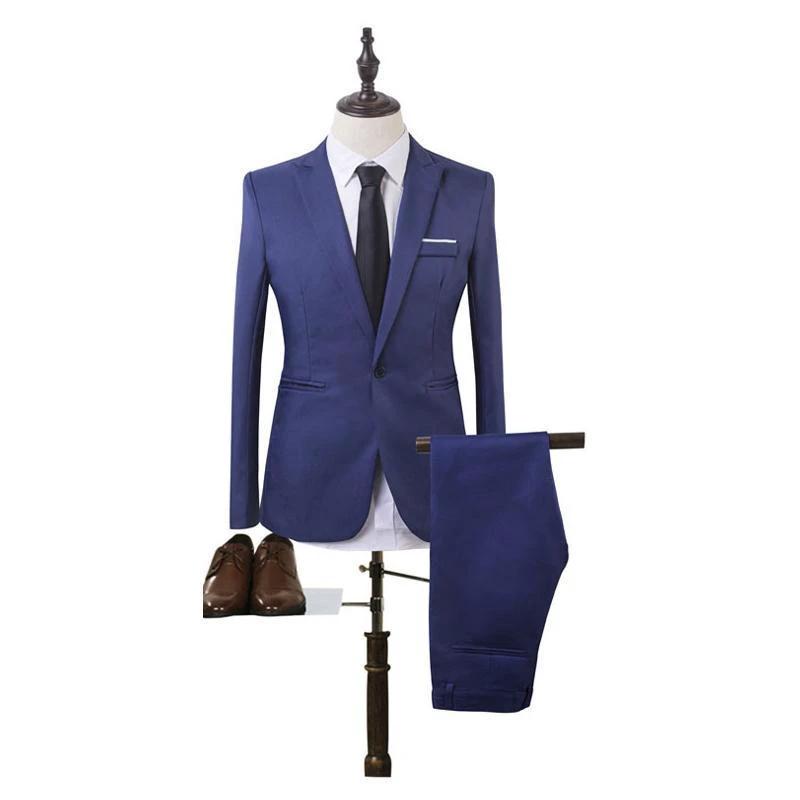 Solid Color Two-piece Leisure Suit For Men by GJG Denim