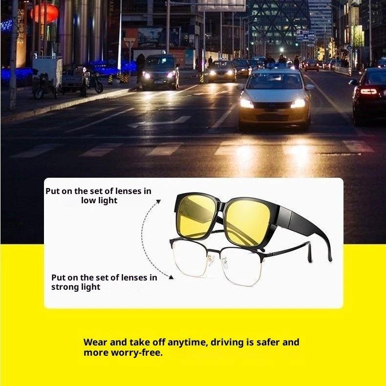 Night Vision Glasses For Driving At Night To Prevent High Beams For Men by GJG Denim