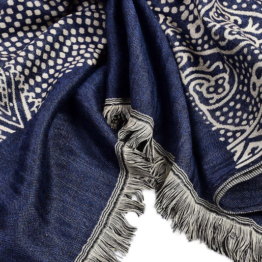 Men's Cotton And Linen Short Scarf by GJG Denim