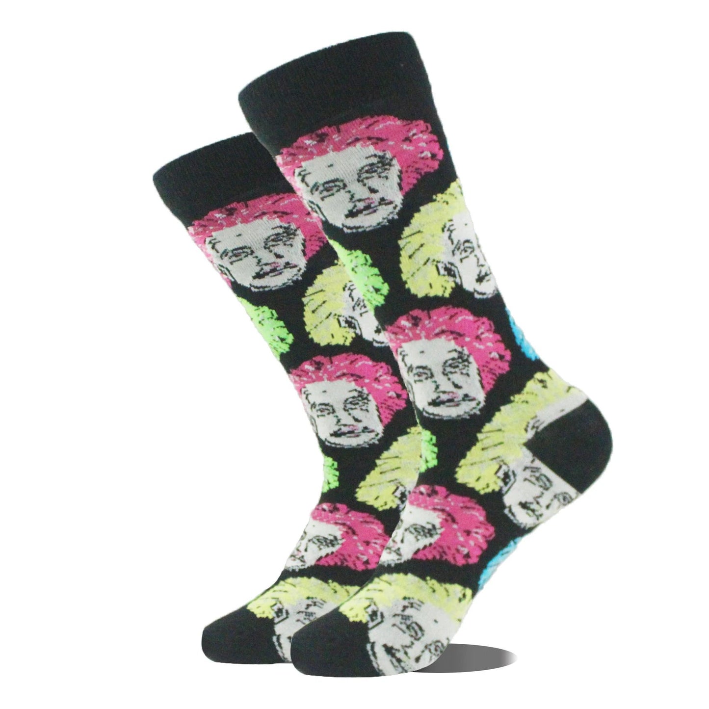 Men's Cartoon Animal Retro Oil Painting Mid-calf Socks by GJG Denim