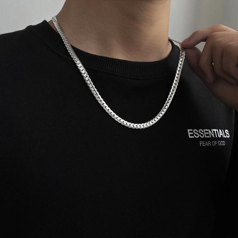 Men's Titanium Steel Encryption Embossed Chain by GJG Denim