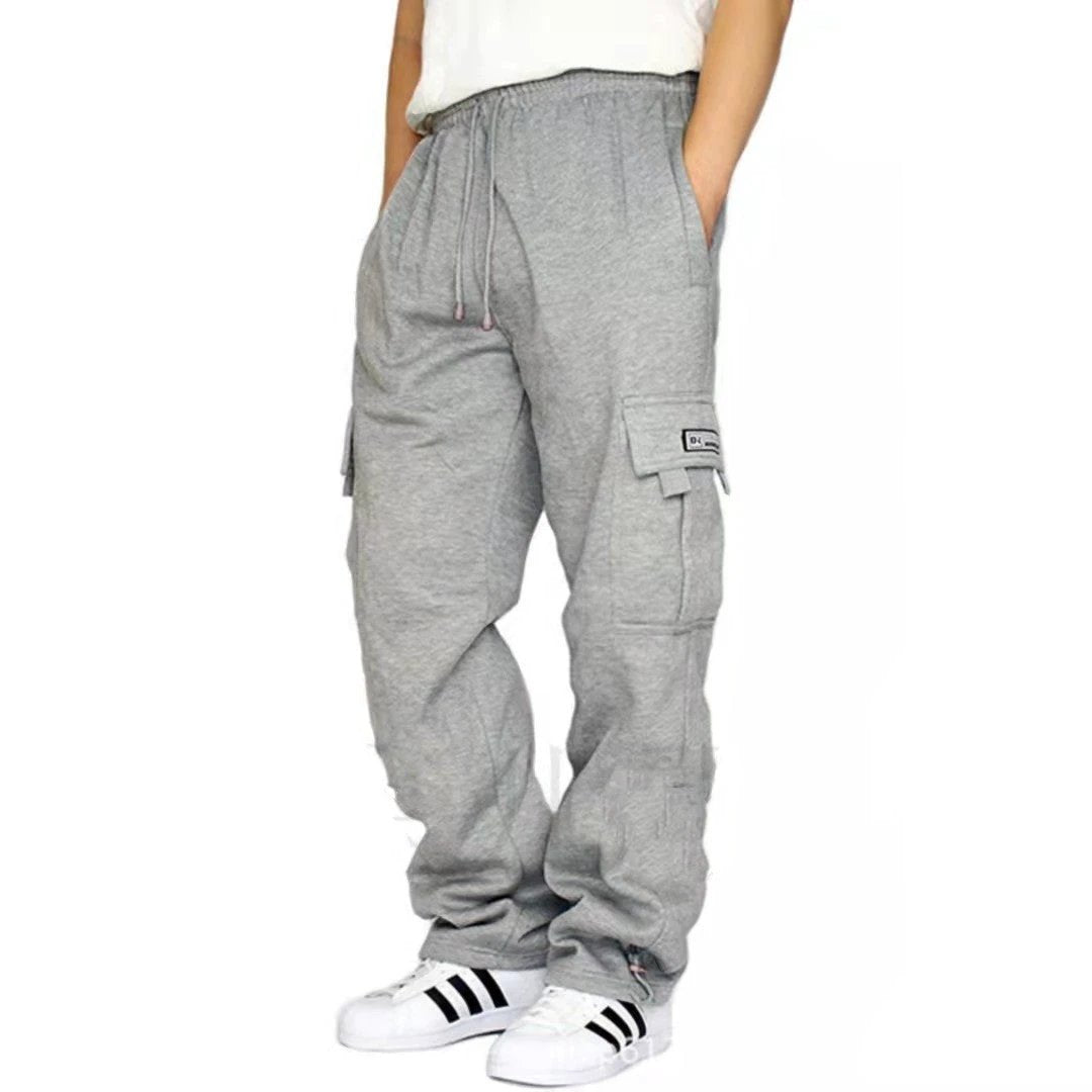Men's Sweatpants Drawstring Stretch Elastic Waist Joggers by GJG Denim