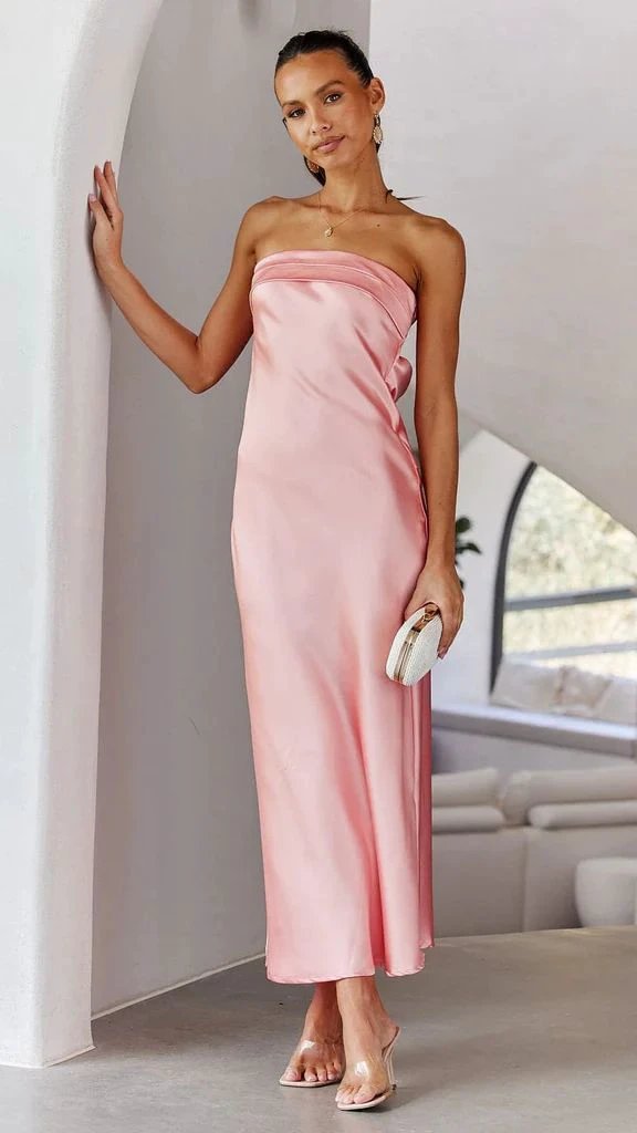 Summer Tube Top Long Dress With Backless Design INS Fashion Flowers Print Party Evening Dresses For Women by GJG Denim