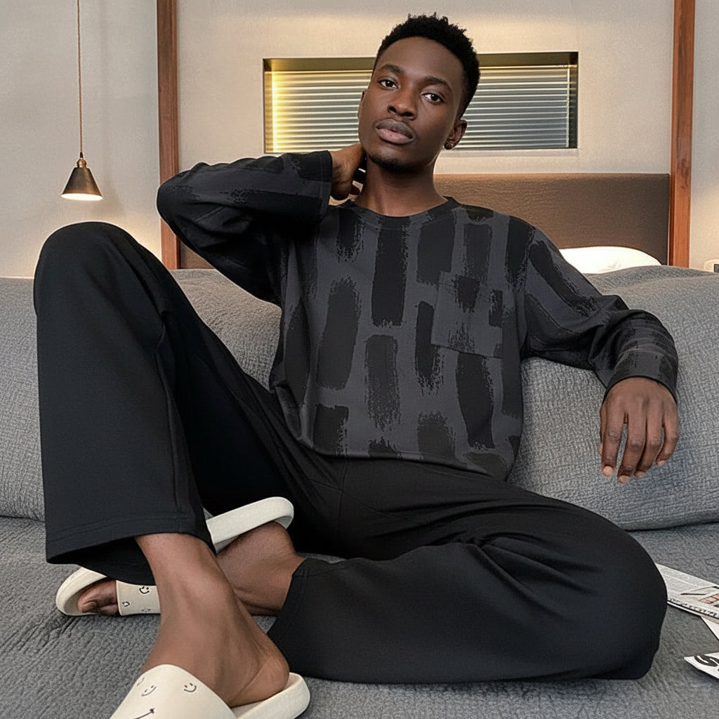 Thin Long Sleeve Loose Pajamas by GJG Denim