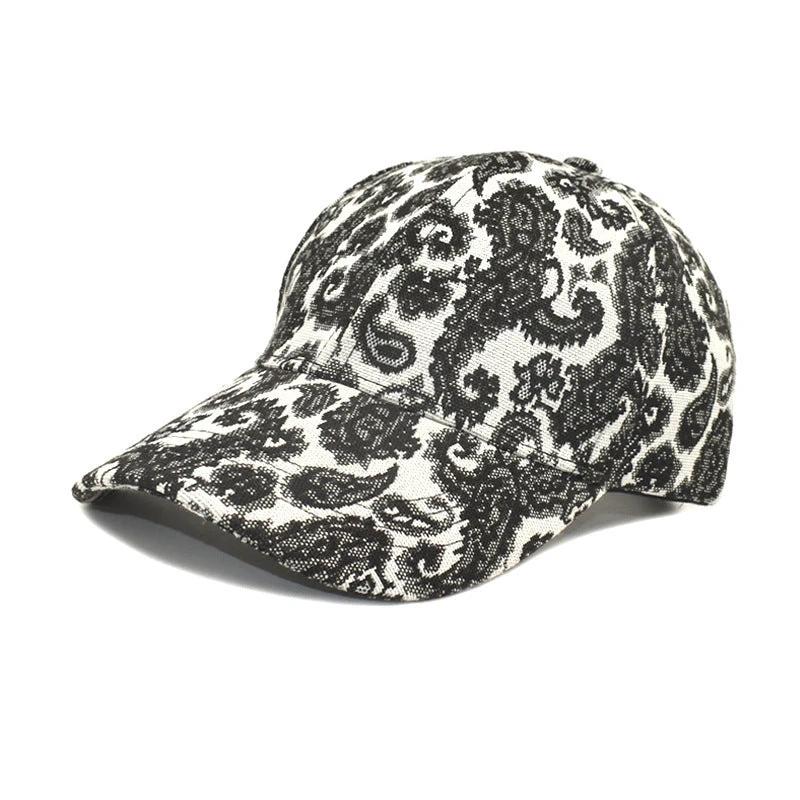 Men's Paisley Pattern Printed Baseball Cap by GJG Denim