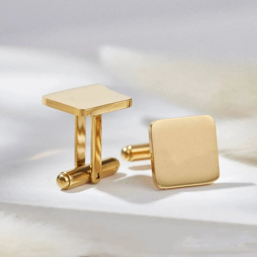 Men's French Simplicity Shirt Cufflinks Glossy 1 Pair by GJG Denim