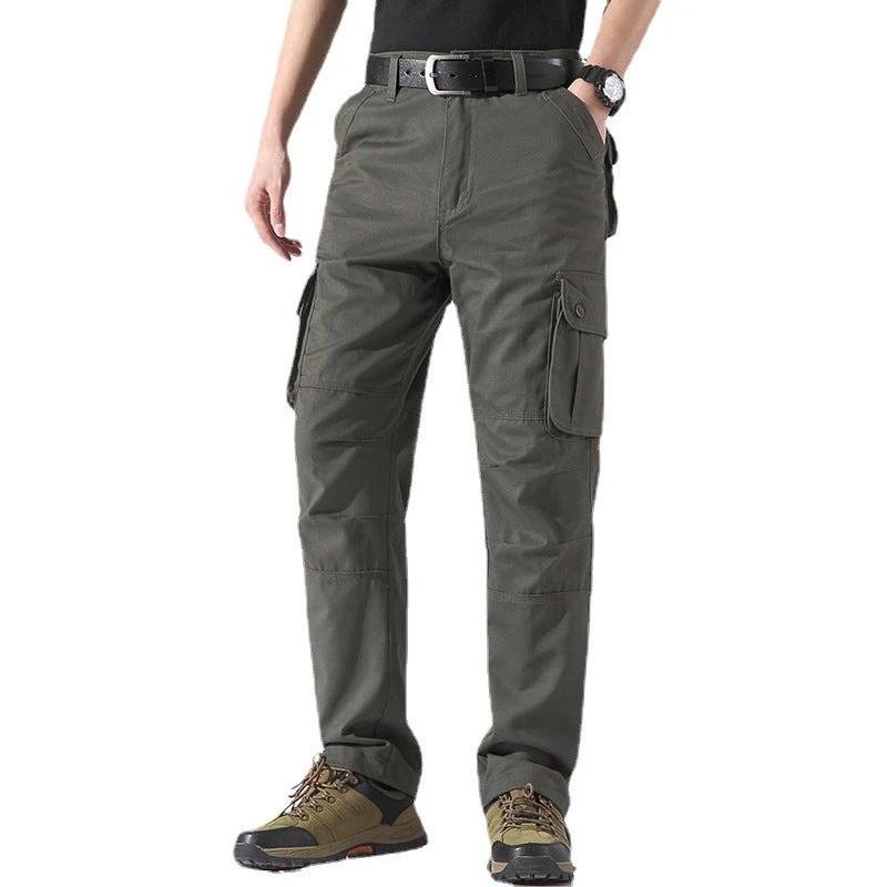 Men's Three-dimensional Pocket Straight-leg Cargo Pants by GJG Denim