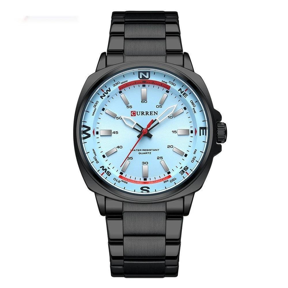 Fashionable Steel-band Casual Business Quartz Watch For Men by GJG Denim