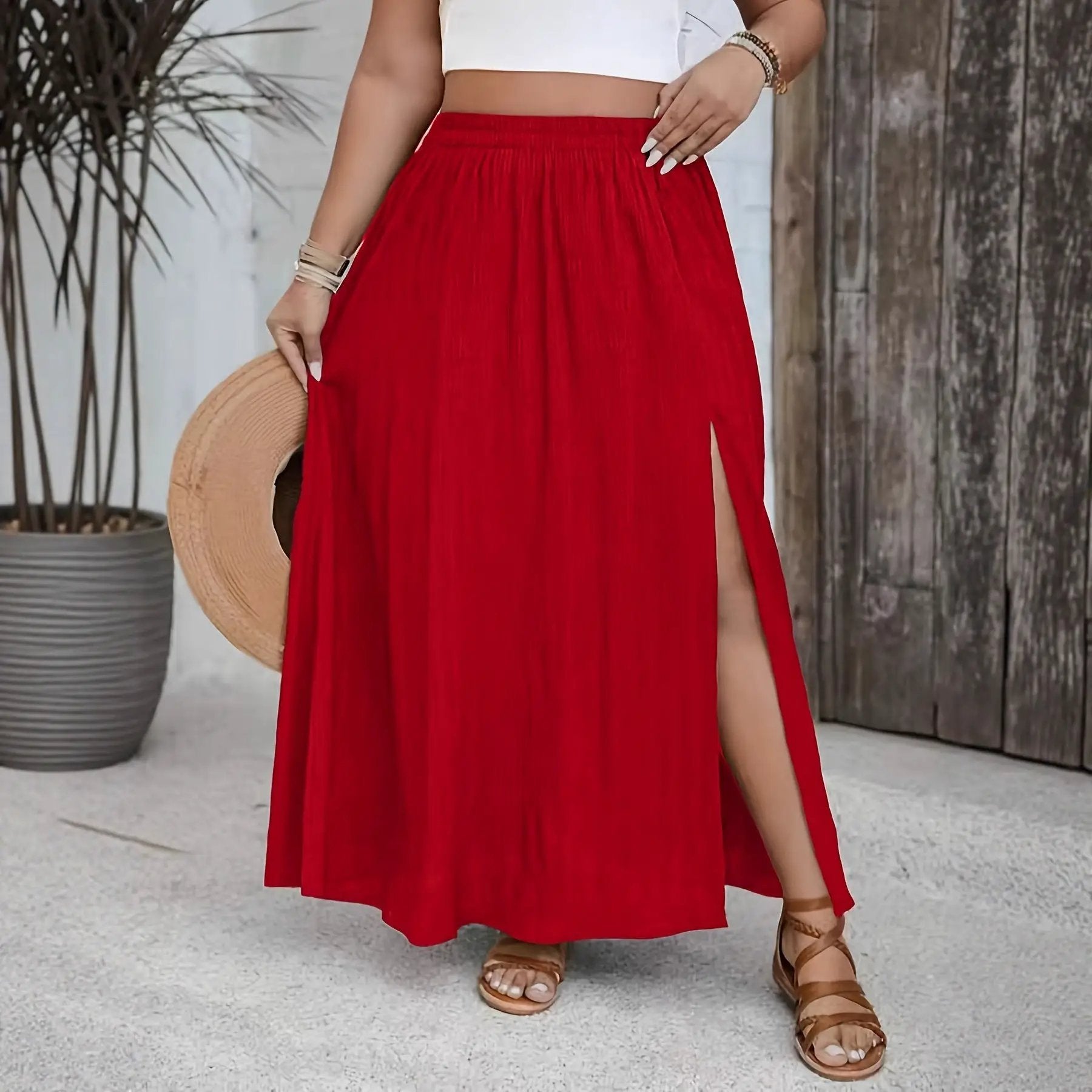 Holiday-style Versatile Casual Chic Elegant Womens Skirt by GJG Denim