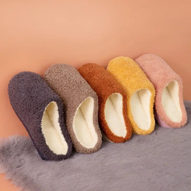 Furry Slippers Soft Winter Bedroom Slippers Women by GJG Denim