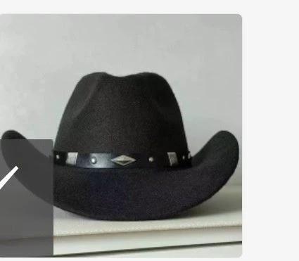 Men's Curved Edge Western Cowboy Hat by GJG Denim