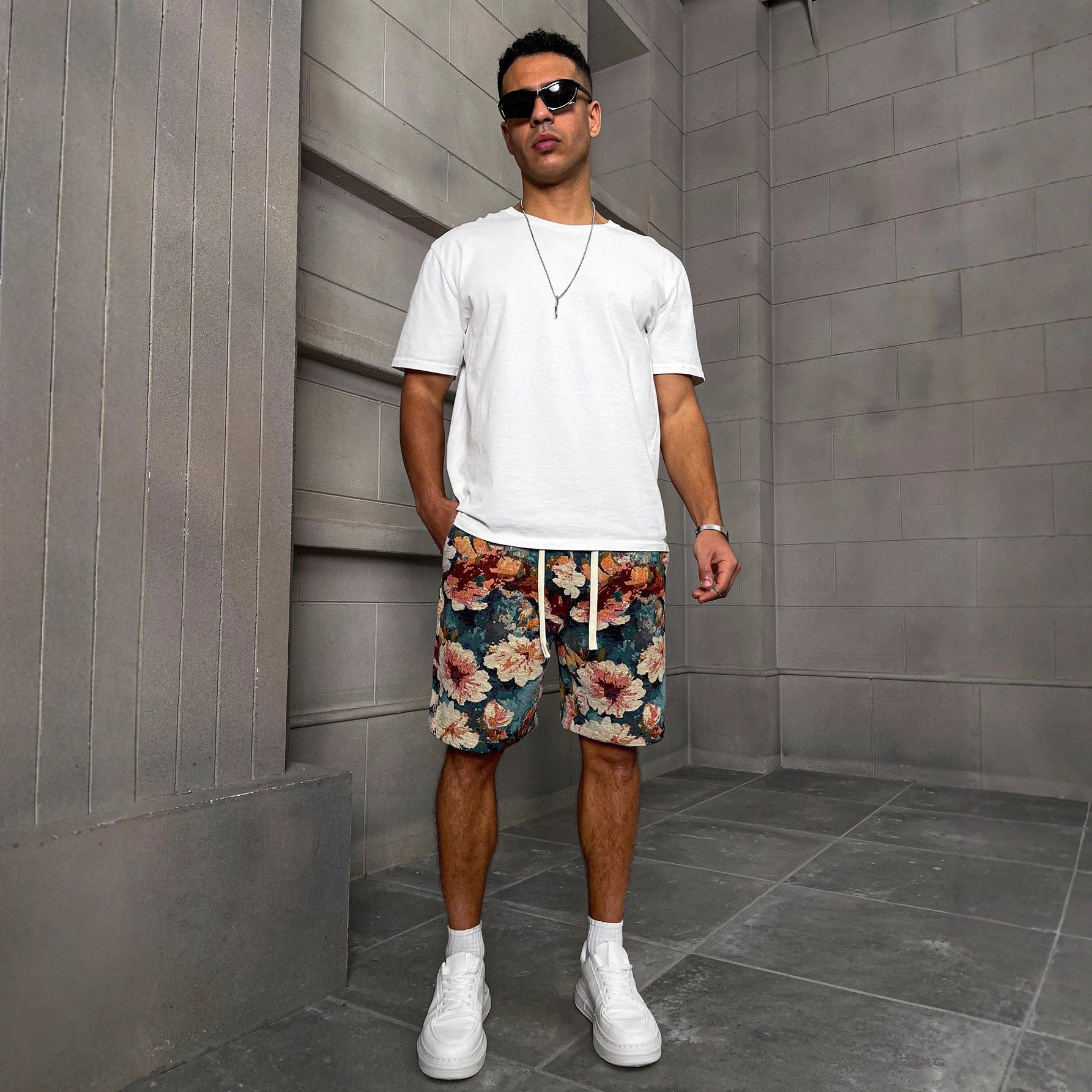 Fashionable Lake-Blue Summer Casual Shorts For Men by GJG Denim