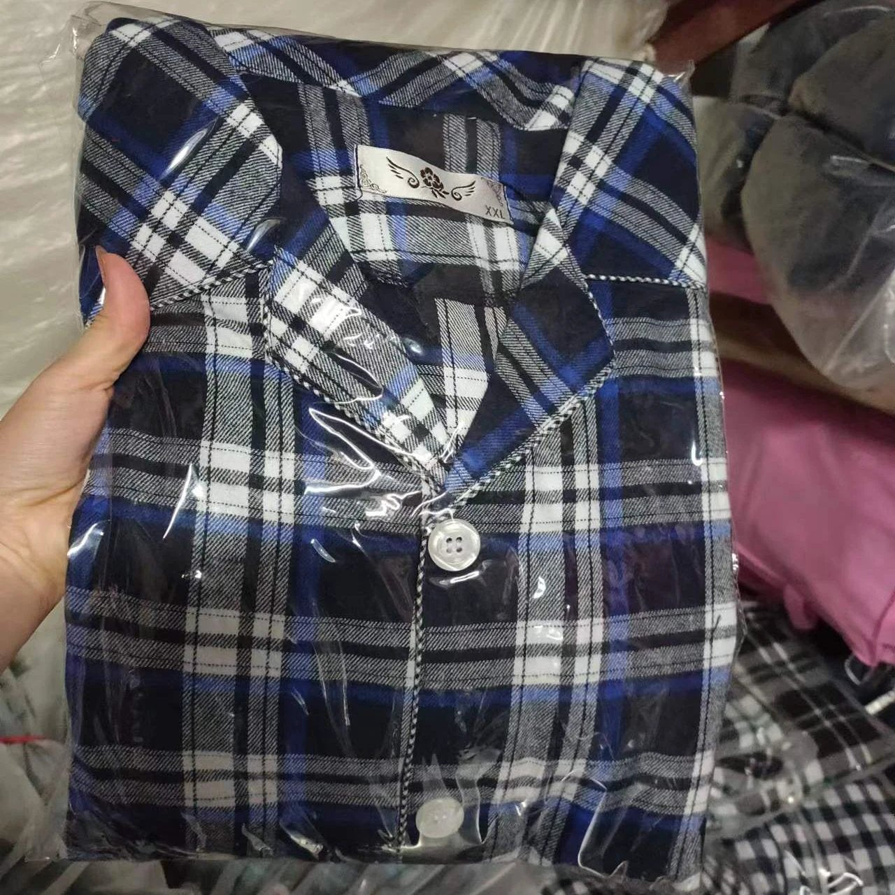 Men's Warm Cloth Flannel Pajama Set by GJG Denim