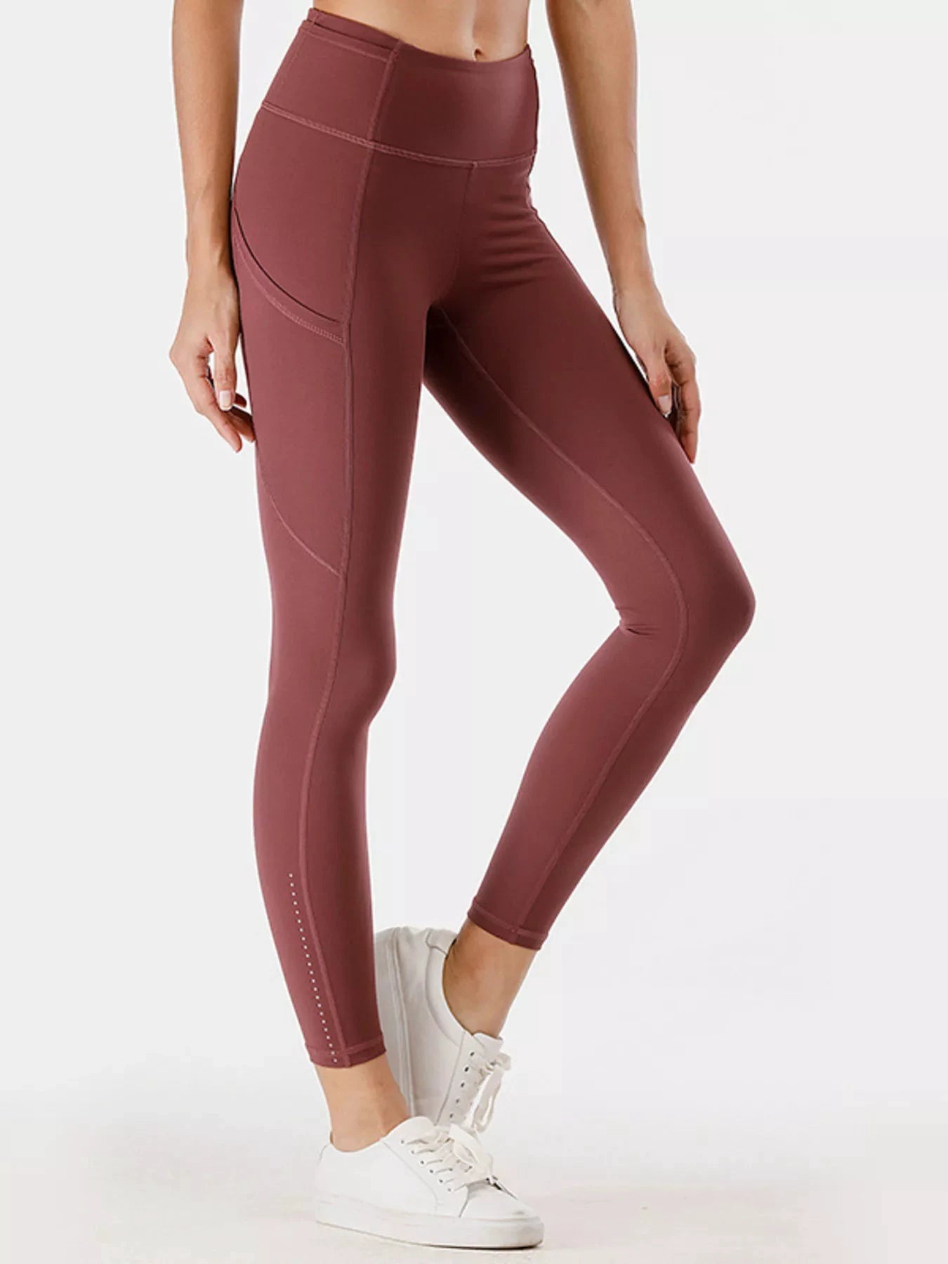 Full Size High-Waisted Active Leggings with Pockets Plus Size by Lady Ros