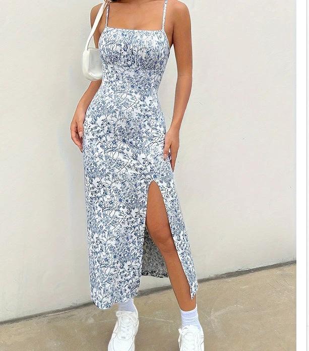 Leopard Print Sheath Long Dress by GJG Denim