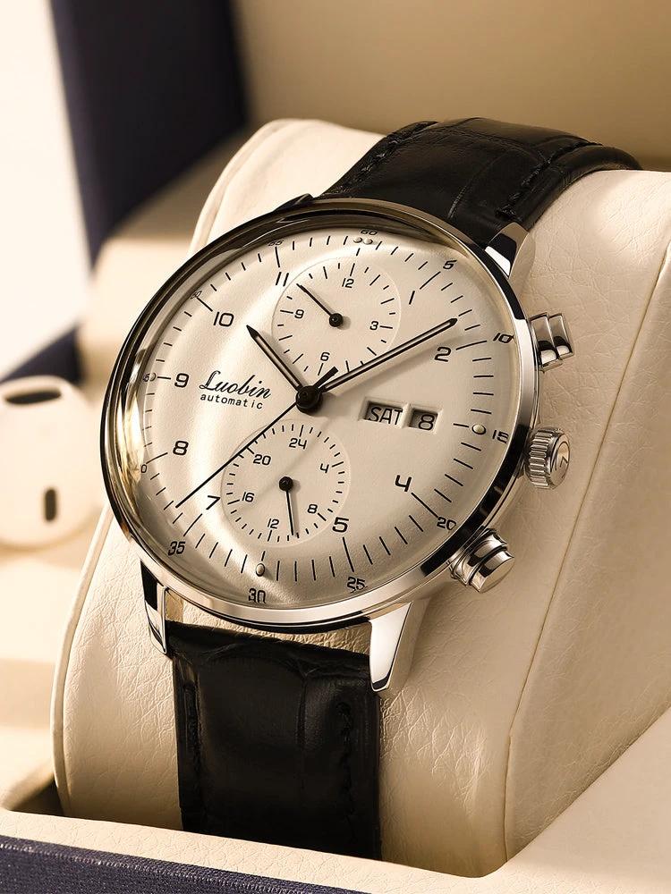Fully Automatic Mechanical Multifunctional Business Simple Luminous Waterproof Watch For Men by GJG Denim