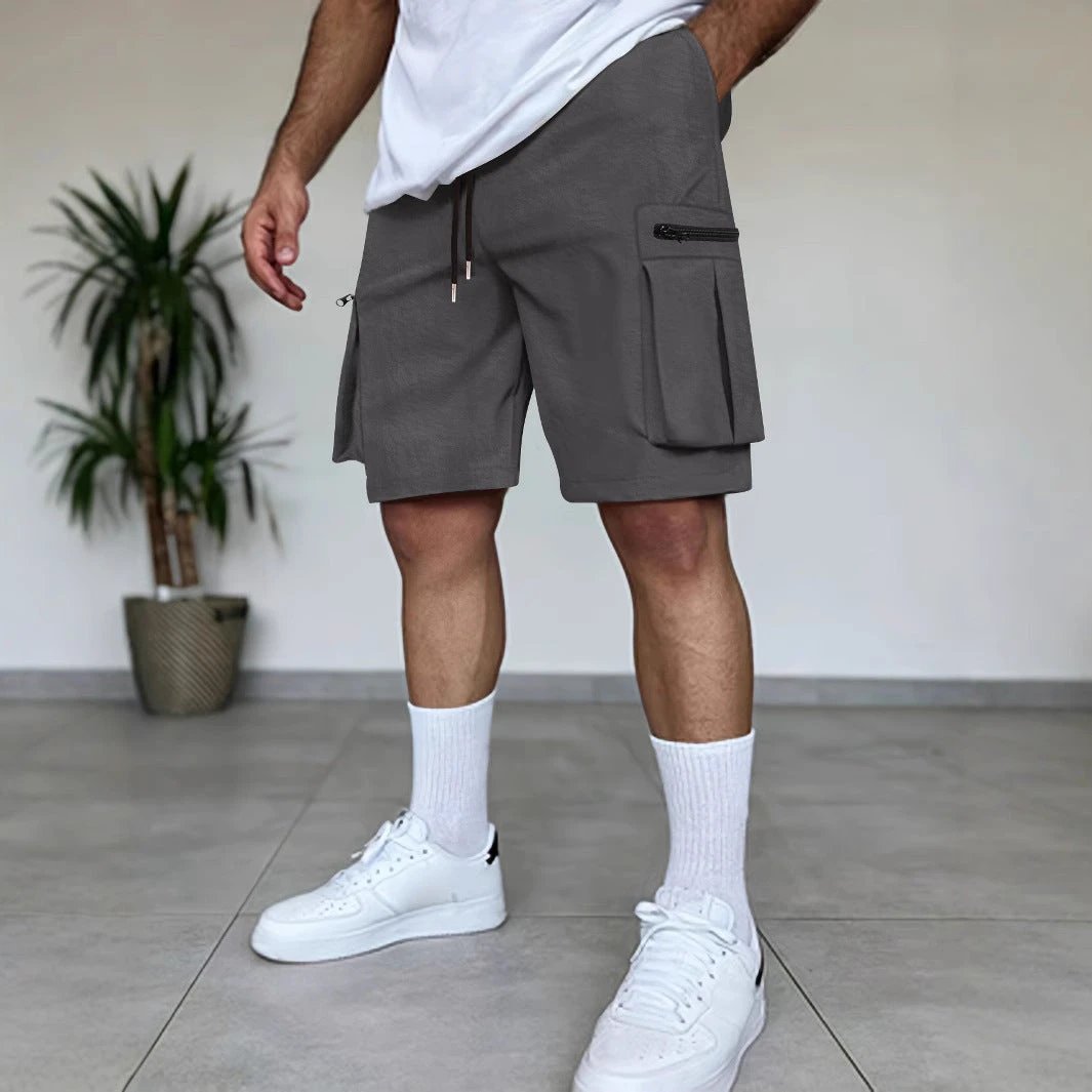 Outdoor Multi-Pocket Workwear Shorts by GJG Denim