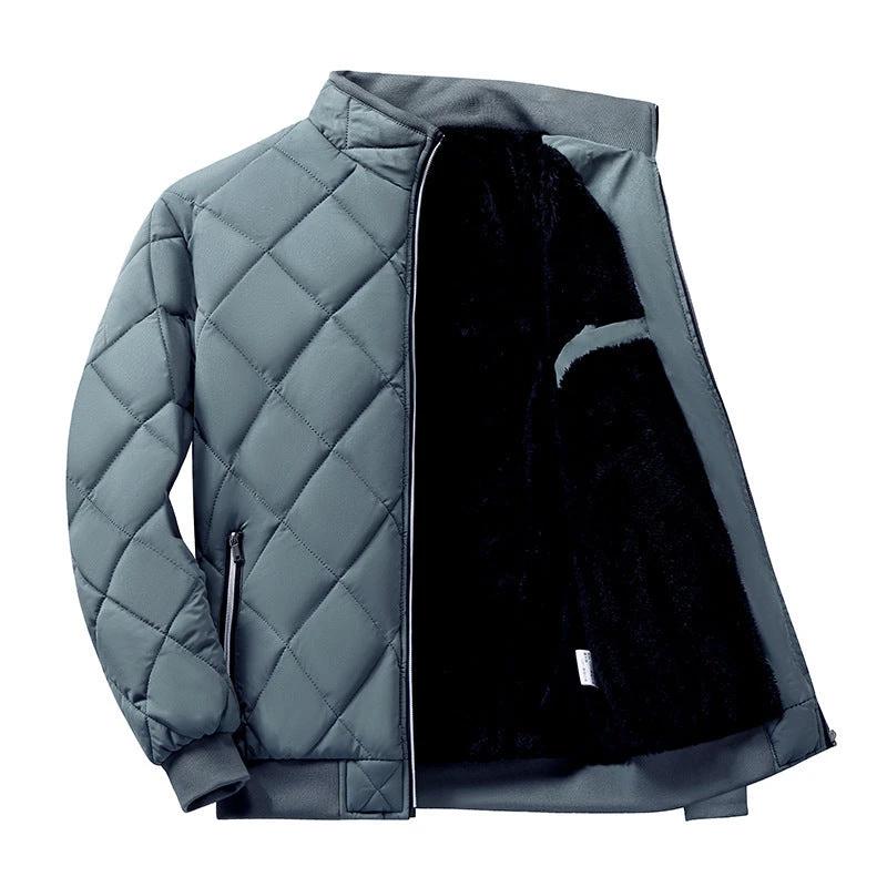 Men's Stand Collar Trendy Warm-keeping Cotton-padded Jacket by GJG Denim