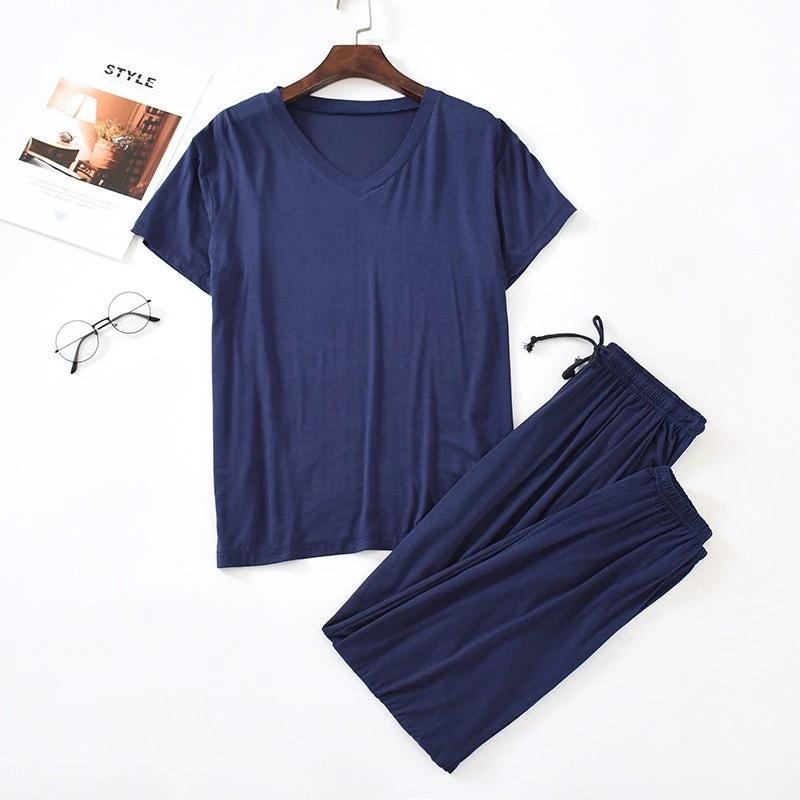 Men's Short Sleeved Pajama Set by GJG Denim
