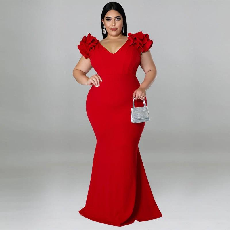 European And American Fashion Plus Size Women Backless Dress by GJG Denim