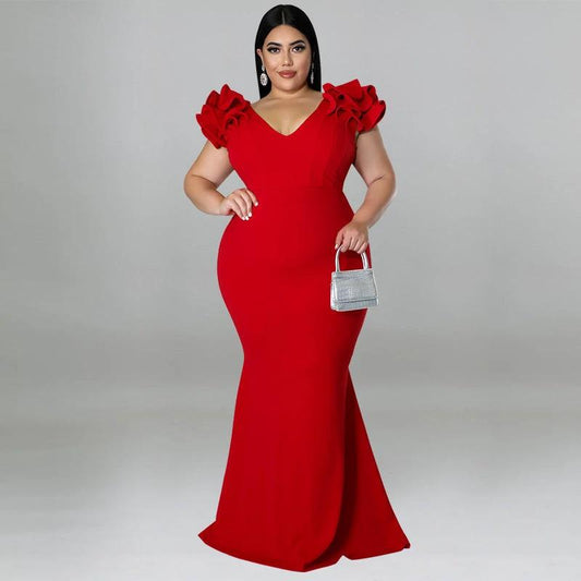 European And American Fashion Plus Size Women Backless Dress by GJG Denim