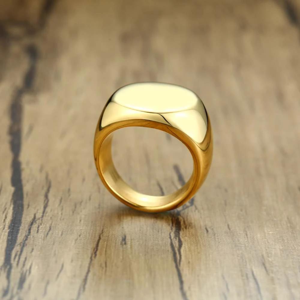 Stainless Steel Round Ring For Men by GJG Denim