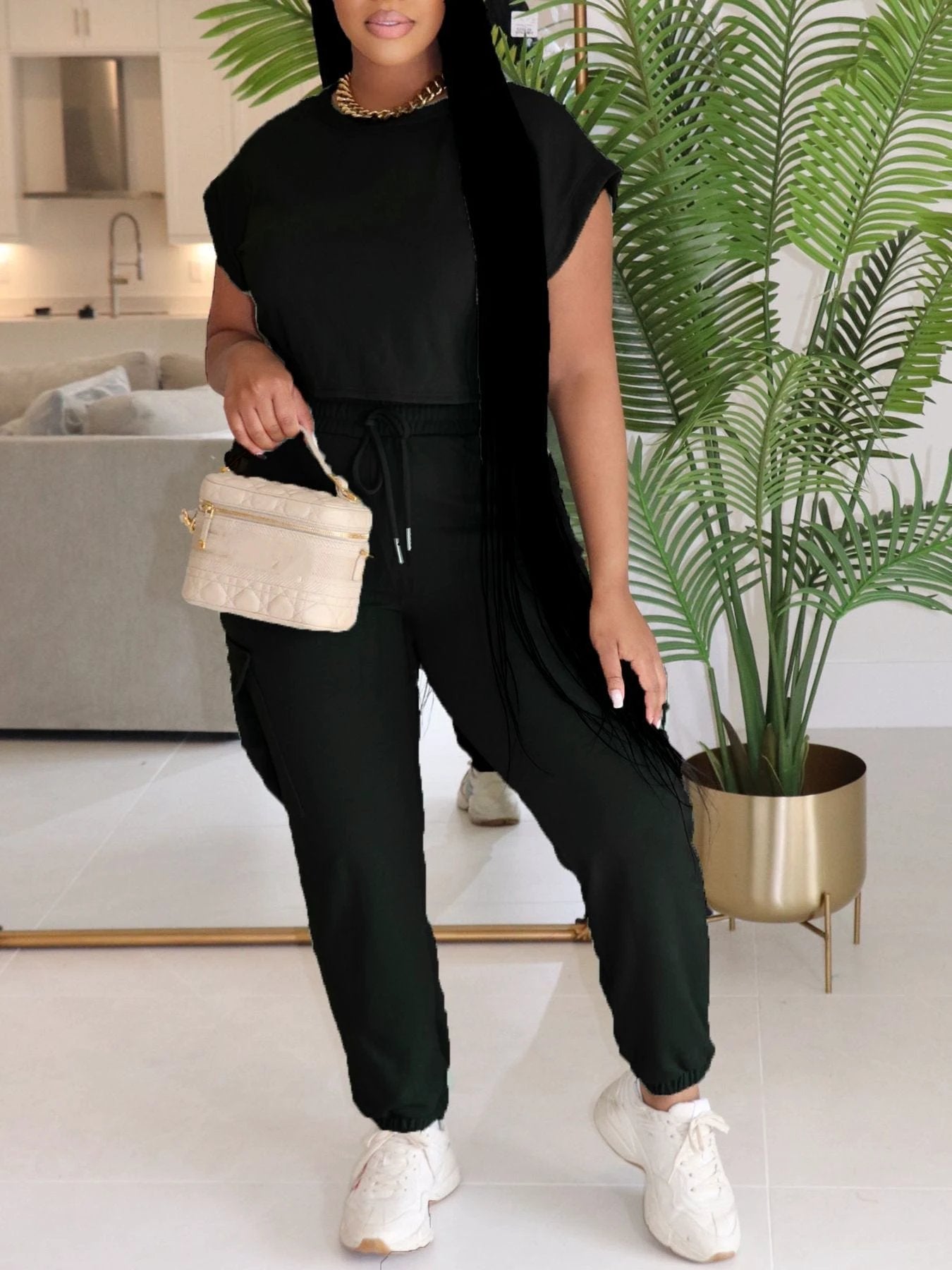 European And American Leisure Suit Top And Trousers by GJG Denim
