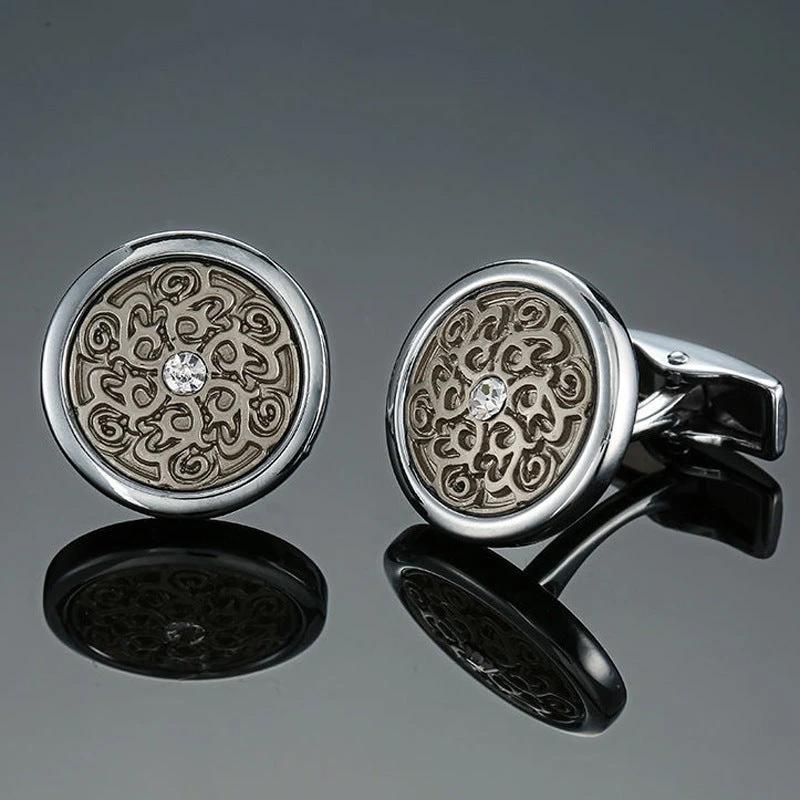Men's Retro Pattern Cufflinks by GJG Denim