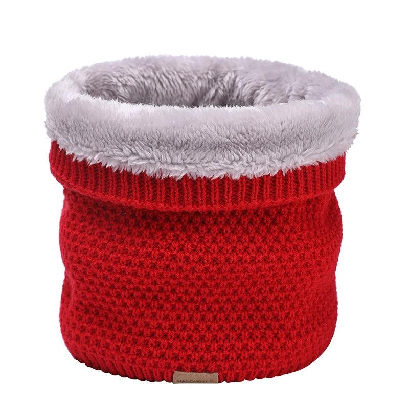 Men's Knitted Velvet Padded Neck Protection Scarf by GJG Denim