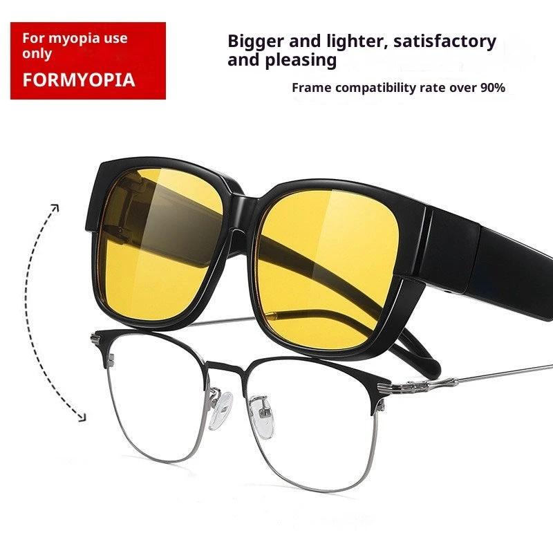 Night Vision Glasses For Driving At Night To Prevent High Beams For Men by GJG Denim