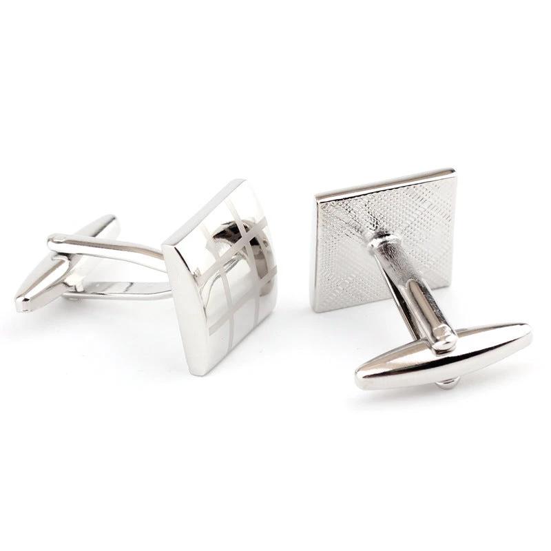 Men's Square Plaid Cufflinks by GJG Denim