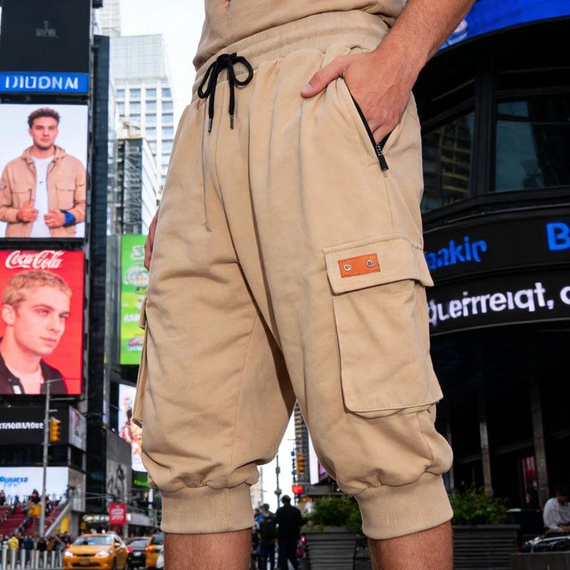 Mens Loose-Fit Casual Shorts by GJG Denim