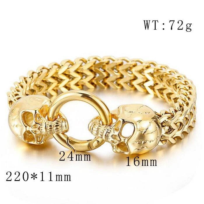 Trendy Single-layer Titanium Steel Bracelet For Men by GJG Denim