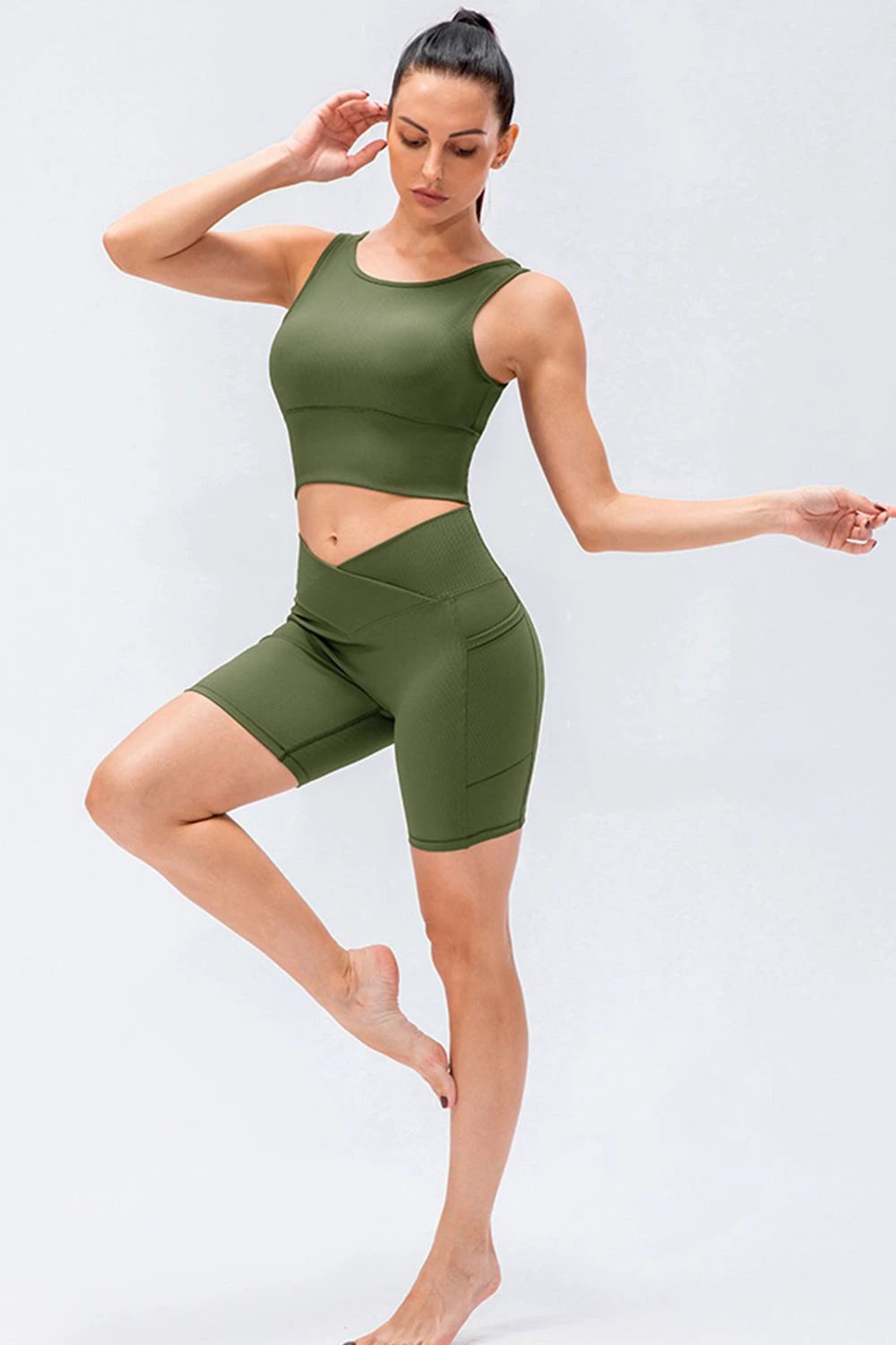 Slim Fit V-Waistband Sports Shorts by Lady Ros