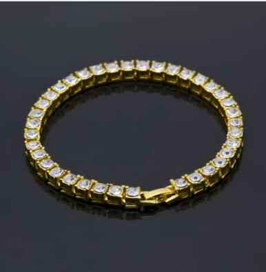 Tin Alloy Iced Bracelet For Men by GJG Denim