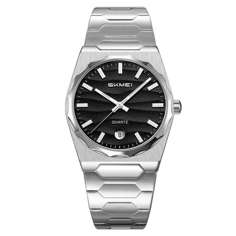 Men's Watch With A Steel Band Calendar Function by GJG Denim