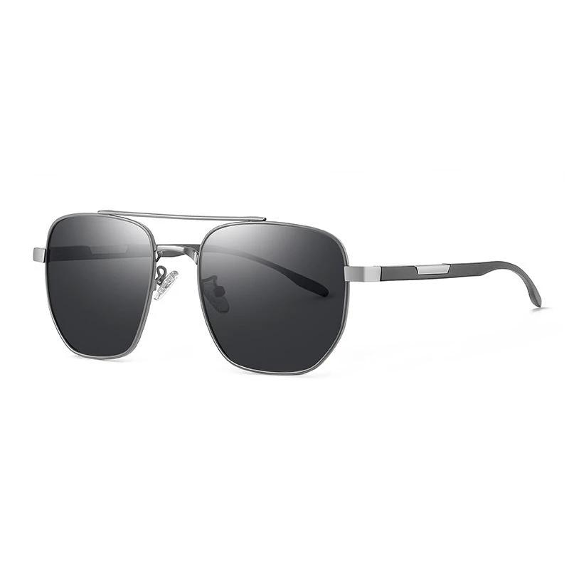 Men's Metal Aluminum Magnesium Spectacle Foot UV Protection Large Rim Sunglasses by GJG Denim