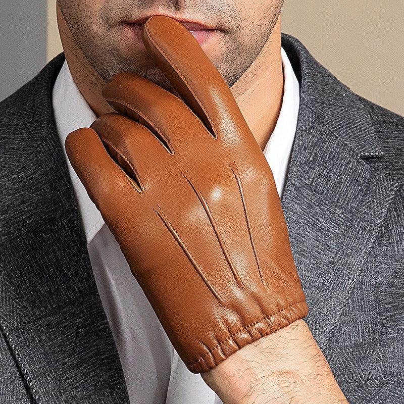 Genuine Sheep Skin Fleece Lined Gloves For Men by GJG Denim