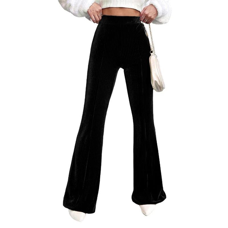 Corduroy Wide-leg Casual Pants Women by GJG Denim